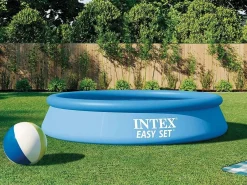 Intex Piscina hinchable Easy Set 3.077L 3 personas con depuradora 61xØ305 cm Azul Discount