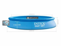 Intex Piscina hinchable Easy Set 3.077L 3 personas con depuradora 61xØ305 cm Azul Discount