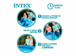 Intex Piscina Desmontable|Piscina hinchable Easy Set 3853L 4 personas con depuradora Ø305x76 cm