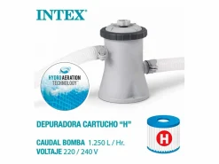 Intex Piscina Desmontable|Piscina hinchable Easy Set 3853L 4 personas con depuradora Ø305x76 cm