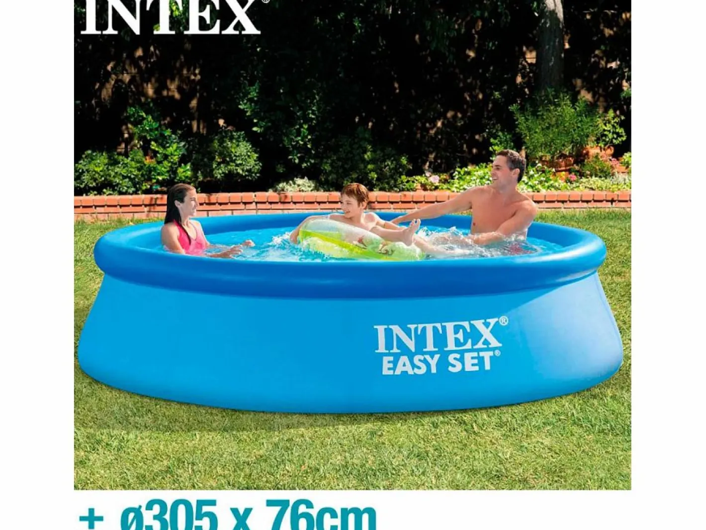 Intex Piscina Desmontable|Piscina hinchable Easy Set 3853L 4 personas con depuradora Ø305x76 cm