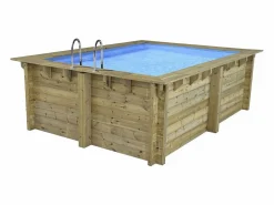 Habitat et jardin Piscina De Madera|Piscina rectangular de madera "Maldivas" - 3,20 x 3,20 x 1,24 m