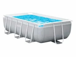 Intex Piscina rectangular desmontable Prism Frame 3539L con depuradora+escalera gris 300x175 cm Transparente