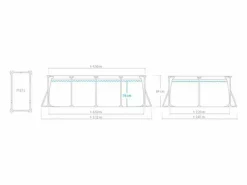 Piscina rectangular Small Frame 28273 familiar 7127L 450x220 cm^Intex Sale