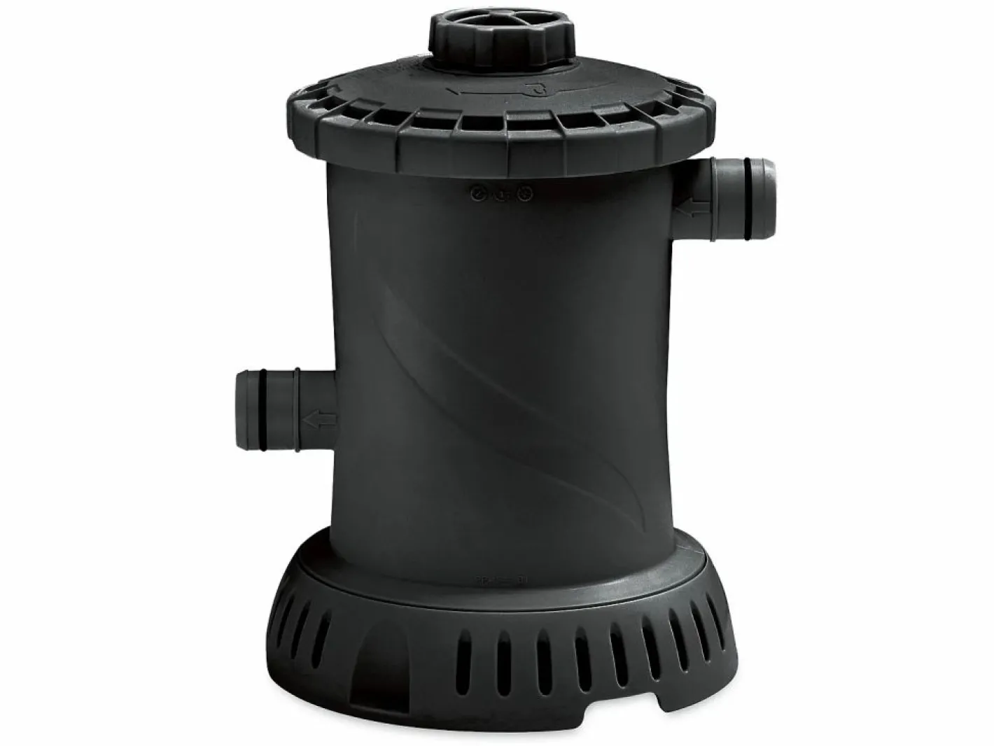 Piscina tubular ovalada gris oscuro con filtro de cartucho - D424 x Alt. 100 - SALAMANQUE^Vente-unique Outlet