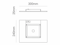 Aplique Para Pared|Pla Bianca - Aplique de pared LED de 35 W con interruptor CCT, 2700 K/3200 K/4000 K, aluminio, luz de pared ascendente - Beneito & Faure