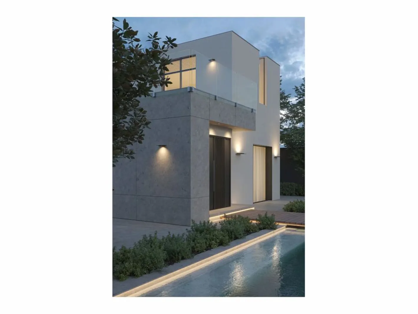 Aplique Para Pared|Pla XL Corten - Aplique de pared LED de 35 W con interruptor CCT 2700K/3200K/4000K en aluminio, luz de pared ascendente - Beneito & Faure