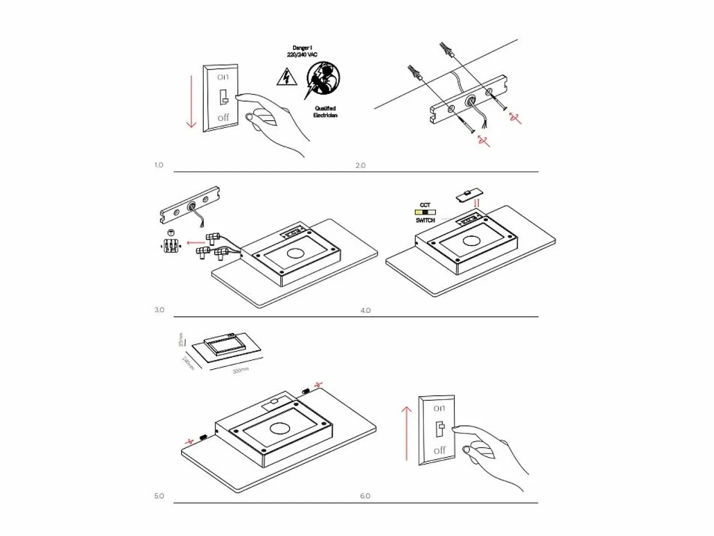 Aplique Para Pared|Pla XL Corten - Aplique de pared LED de 35 W con interruptor CCT 2700K/3200K/4000K en aluminio, luz de pared ascendente - Beneito & Faure