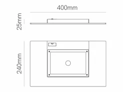 Aplique Para Pared|Pla XL - Aplique de pared LED de 35 W con interruptor CCT 2700K/3200K/4000K en aluminio, aplique de pared con luz ascendente - Beneito & Faure