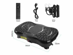 Placas de vibración de 220W, máquina de ejercicios de fitness de vibración, con control remoto y 2 bandas de resistencia, carga máxima150 kg^DripeX Hot