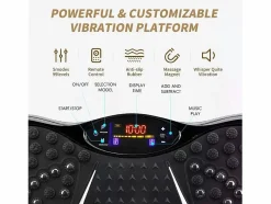 Placas de vibración de 220W, máquina de ejercicios de fitness de vibración, con control remoto y 2 bandas de resistencia, carga máxima150 kg^DripeX Hot