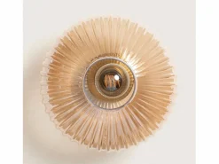Ledkia Plafón de Techo Metal y Cristal Basile Ámbar Multicolor Best