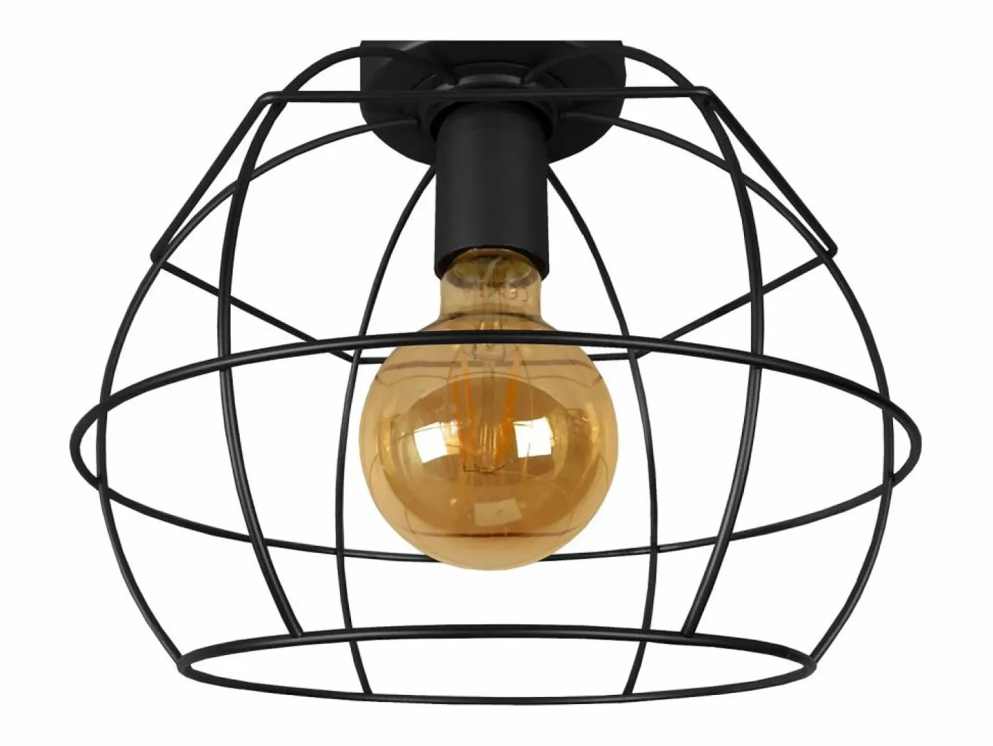 TOSEL Plafón ,metal, ,A28xD25xP25cm Negro Outlet