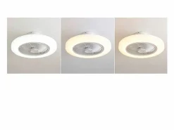 Aire Acondicionado, Ventilación|Plafón ventilador Tristán Helios Home 36W luz LED 3 velocidades + control remoto Ø53x22 cm
