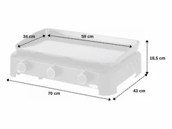 Somagic Plancha Cocina|Pequeño Electrodoméstico|Plancha de asar a gas HENDAYE 300