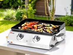 Somagic Plancha de asar a gas VERA 200 2 quemadores 5,3kW Gris