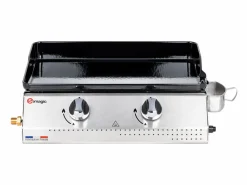 Somagic Plancha de asar a gas VERA 200 2 quemadores 5,3kW Gris
