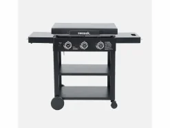 Plancha de gas 3 quemadores acero inoxidable 12kw con carrito y^Sweeek Online