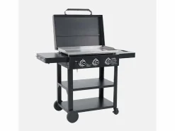 Plancha de gas 3 quemadores acero inoxidable 12kw con carrito y^Sweeek Online