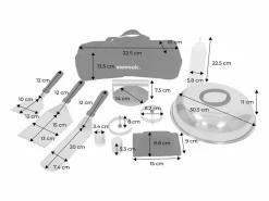 Plancha de gas 4 quemadores de acero inoxidable con carrito y^ Online