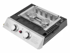 Plancha de gas MALA 2 quemadores 5kW + carrito^Happy Garden Online