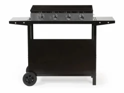 Plancha de gas MÉRIDA 4 quemadores 8kW + carrito^Happy Garden Best