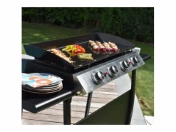 Happy Garden Plancha de gas VALENCIA 4 quemadores 10kW + carrito Negro Outlet