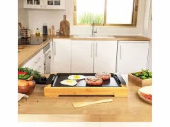 Plancha eléctrica Cecotec Tasty&Grill 2000 Bamboo 2000W madera/^