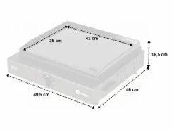 Somagic Plancha eléctrica de hierro fundido OLIANA - Negro Clearance