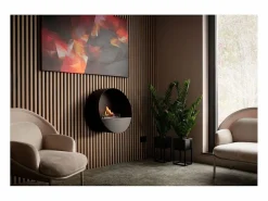 Planika Chimenea|Chimenea|- Chimenea de bioetanol de pared y suelo sin ventilación BEV, con burbujas, control remoto, de acero, para pared y suelo