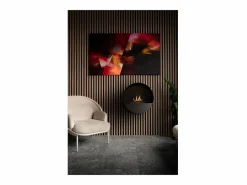 Planika Chimenea|Chimenea|- Chimenea de bioetanol de pared y suelo sin ventilación BEV, con burbujas, control remoto, de acero, para pared y suelo
