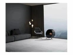 Planika Chimenea|Chimenea|- Chimenea de bioetanol de pared y suelo sin ventilación BEV, con burbujas, control remoto, de acero, para pared y suelo