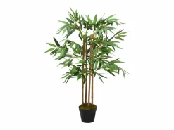 Planta artificial con maceta Bamboo Twiggy 90 cm Verde Online