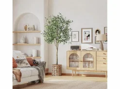 DripeX Planta artificial de oliva de 180 cm, decoración de plantas s falsas, removible, para el jardín de balcón de salón de dormitorio de la casa Verde Clearance