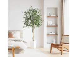 DripeX Planta artificial de oliva de 180 cm, decoración de plantas s falsas, removible, para el jardín de balcón de salón de dormitorio de la casa Verde Clearance