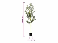 vidaxl Planta Artificial|Planta artificial Mediterráneo 800 hojas macetero + aceitunas
