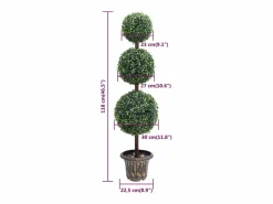 Planta de boj artificial forma de bola con maceta 118 cm ES966718 Verde Outlet