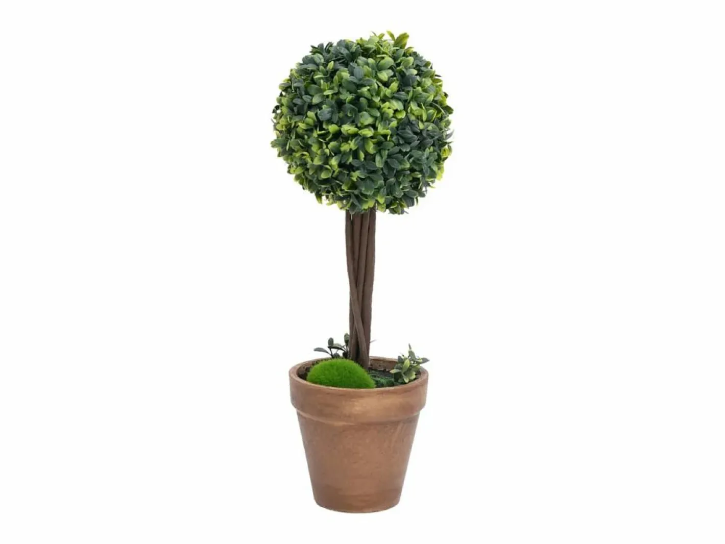 Plantas de Boj Artificiales 2 piezas con Macetas Bola 56 cm^ New
