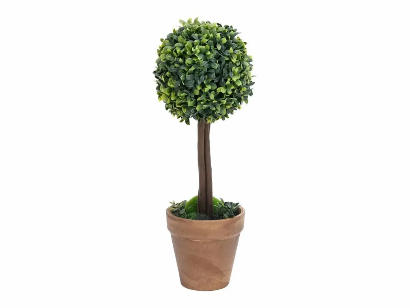 Plantas de Boj Artificiales 2 piezas con Macetas Bola 56 cm^ New