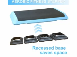 Plataforma aeróbica ajustable, superficie antideslizante, plástico ABS, color , con 4 elevadores (109x41x11 cm)^ Sale