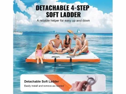 Plataforma Flotante Inflable SucceBuy, 304×243 cm con Escalera^ Best