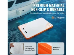 Plataforma Flotante Inflable SucceBuy, 243×152 cm, Plataforma con Escalera Blanco Hot