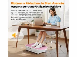 Plataforma vibratoria fitness mini, , 11 niveles, mando a distancia, pantalla LED, motor silencioso, carga 150 kg, plataforma vibratoria^MERACH Hot