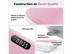 MERACH Aparato De Musculación|Plataforma vibratoria fitness mini, , 11 niveles, mando a distancia, pantalla LED, motor silencioso, compacta, 150 kg, maquina de adelgazar