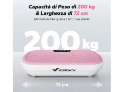 MERACH Aparato De Musculación|Plataforma vibratoria fitness mini, , 11 niveles, mando a distancia, pantalla LED, motor silencioso, compacta, 150 kg, maquina de adelgazar