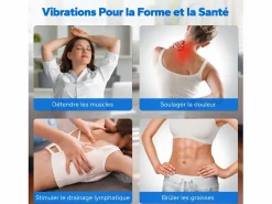 MERACH Aparato De Musculación|Plataforma vibratoria 10 velocidades, LED, mando a distancia, fitness de vibración, pérdida de peso, musculación, , 150KG MÁX