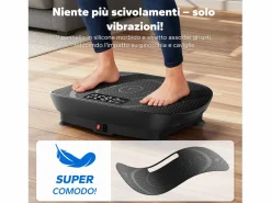 MERACH Aparato De Musculación|Plataforma vibratoria 10 velocidades, LED, mando a distancia, fitness de vibración, pérdida de peso, musculación, , 150KG MÁX