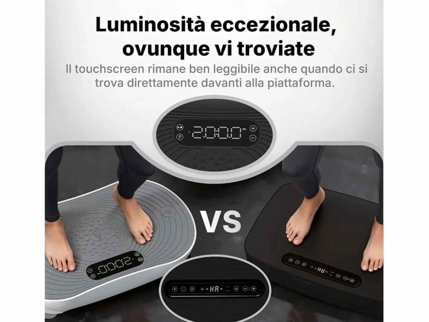 MERACH Plataforma vibratoria , 99 niveles, Bluetooth, control remoto, LED con pantalla táctil, altavoz integrado, modo dual, Baixo Ruído, Máx 158kg Blanco Outlet