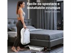 MERACH Plataforma vibratoria , 99 niveles, Bluetooth, control remoto, LED con pantalla táctil, altavoz integrado, modo dual, Baixo Ruído, Máx 158kg Blanco Outlet