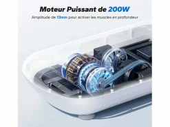 MERACH Aparato De Musculación|Plataforma vibratoria , mando a distancia, pantalla LED, Bluetooth, 10 velocidades, 11 programas, silenciosa, capacidad 200KG